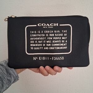 Coach Large Zipper Story Pouch